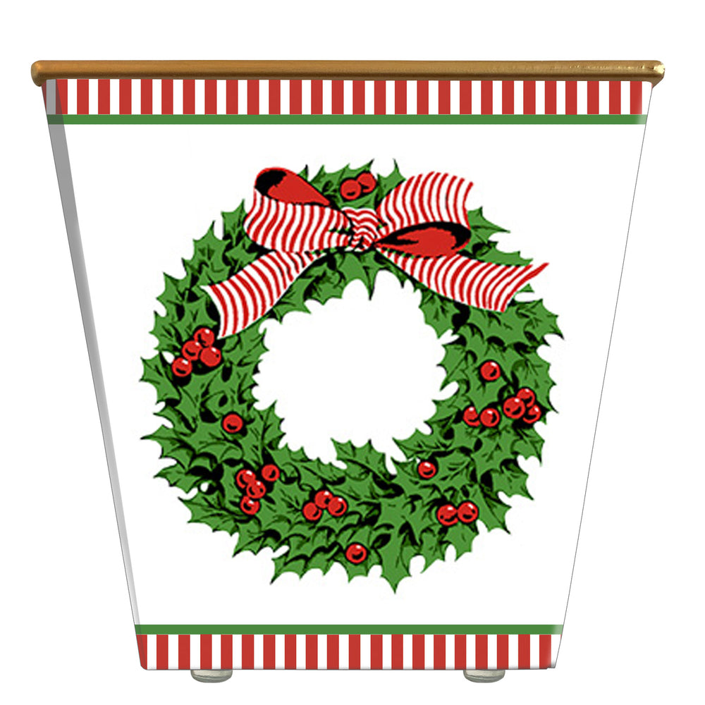 WHH Holly Wreath: Cachepot Container Only