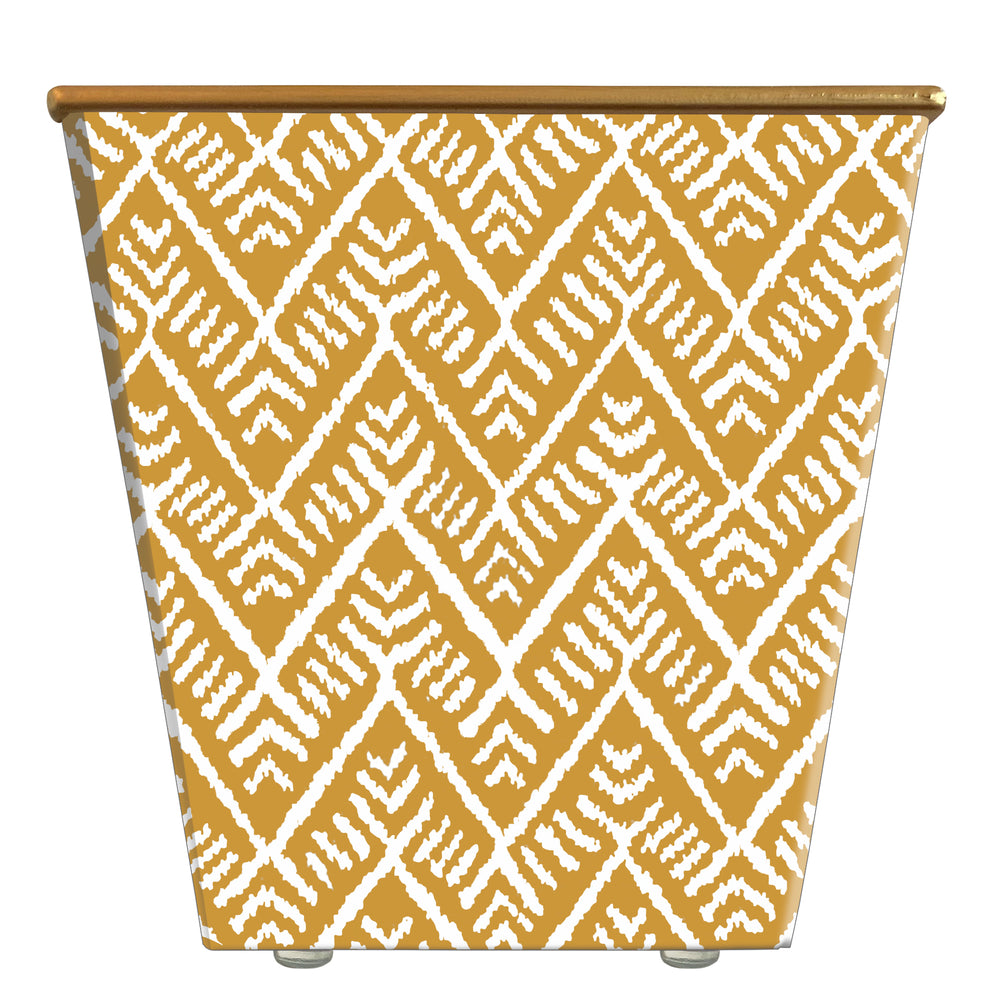 Chevron with Leaves: Cachepot Container Only