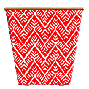 Chevron with Leaves Cachepot Candle