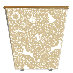 WHH Christmas Toile: Cachepot Container Only