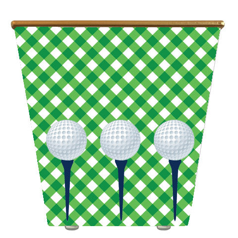 
            
                Load image into Gallery viewer, Standard Cachepot Container: WHH Gingham Golf
            
        