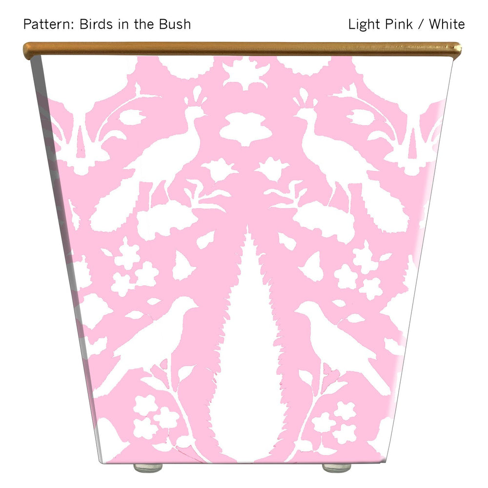 Large Cachepot Container: Birds in the Bush
