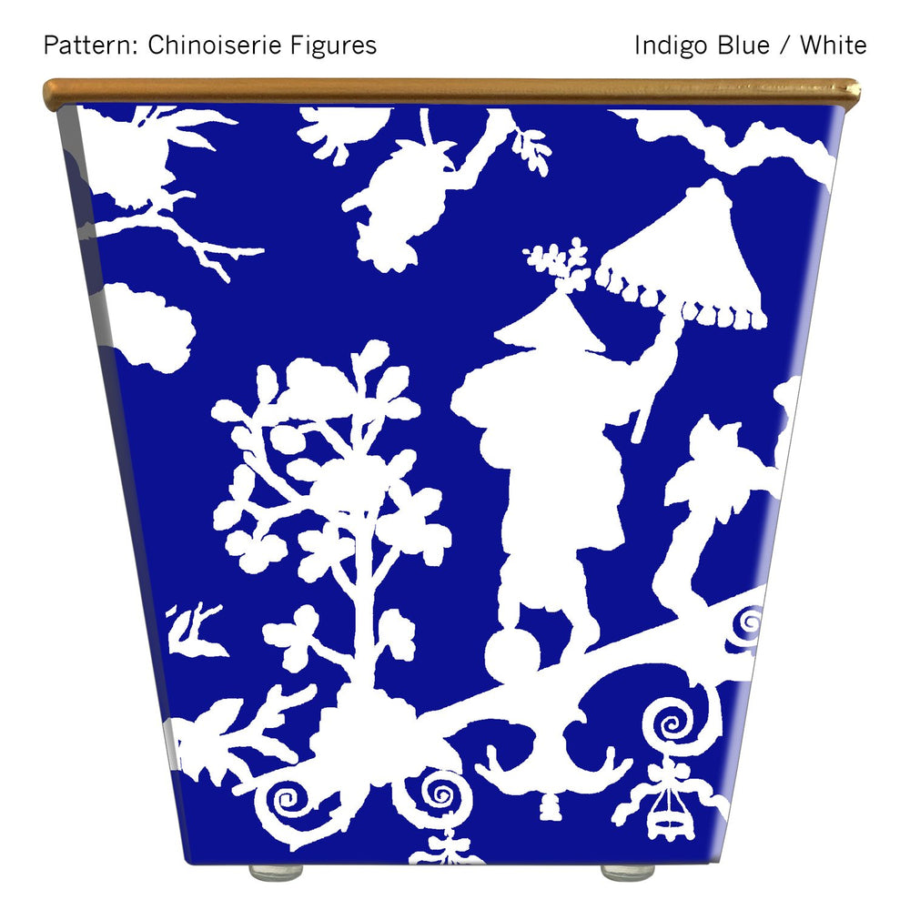 Extra Large Cachepot Container: Chinoiserie Figures