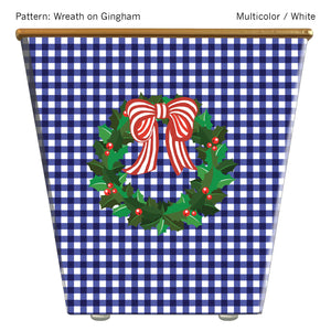
            
                Load image into Gallery viewer, Extra Large Cachepot Container: WHH Wreath on Gingham
            
        
